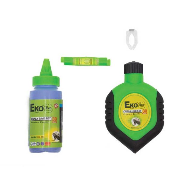 چاک لاین ۳۰ متری با پودر و آب تراز اکو مدل ECL-002